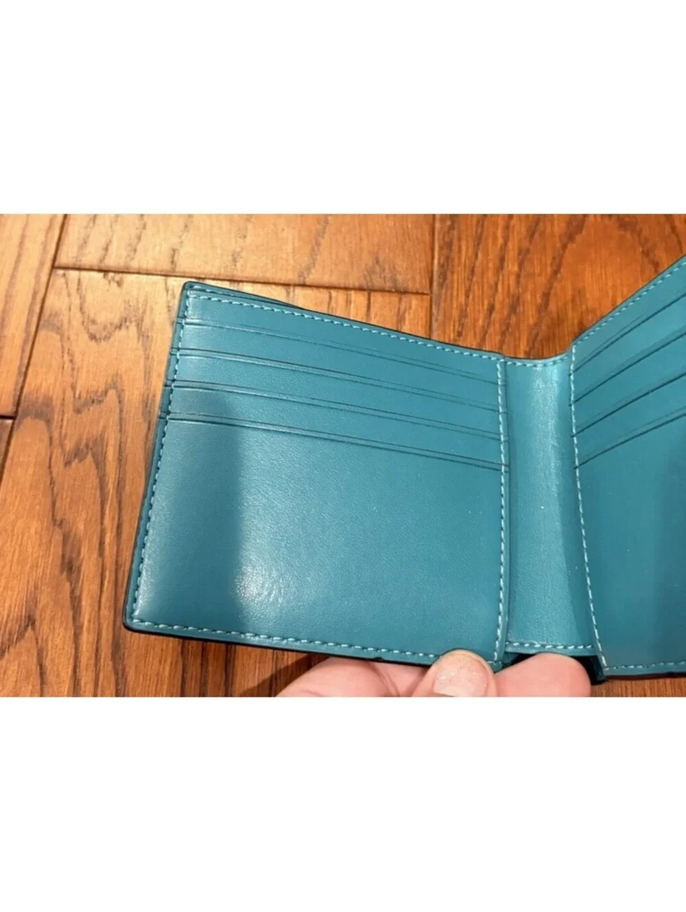 Coach x Guang Yu Collab Black Blue Signature Rexy Bifold Wallet Unisex